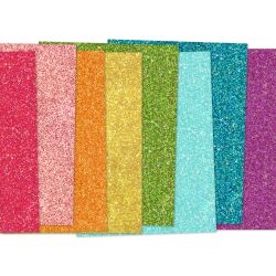 Rainbow Glitter Paper Pack (8 sheets 8.5" x 11")