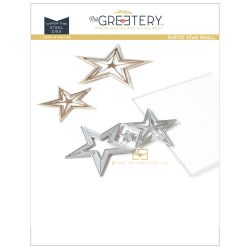 Rustic Star Small Die by The Greetery, All That Glitters Collection, UK Exclusive Stockist, Seven Hills Crafts 5 star rated for customer service, speed of delivery and value