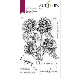 Paint-A-Flower:  Sunflower Outline Stamp