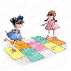 Tiny Townie Playing Hopscotch Stamp