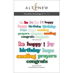 Altenew verstatile greetings 2 die set for cardmaking and paper crafts.  UK Stockist, Seven Hills Crafts
