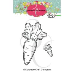 Whimsy World Carrots For Bunny Die Set, by Colorado Craft Company. Seven Hills Crafts - UK paper craft store specialising in quality USA craft brands. 5 star rated for customer service, speed of delivery and value