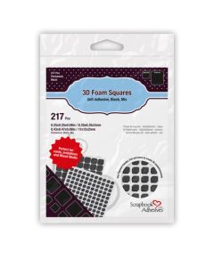 Scrapbook Adhesives Foam Squares - Black Mixed Size 2mm Thick