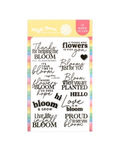 Full Bloom Sentiments Stamp by Waffle Flower Crafts, UK Stockist, Seven Hills Crafts 5 star rated for customer service, speed of delivery and value