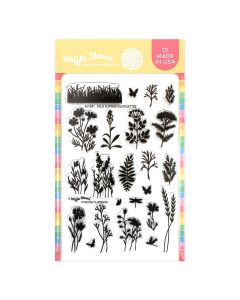 Wild Flowers Sihoutte Stamp by Waffle Flower Crafts, UK Stockist, Seven Hills Crafts 5 star rated for customer service, speed of delivery and value