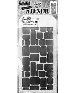 Labels Tim Holtz Layering Stencil by Stampers Anonymous, UK Stockist, Seven Hills Crafts 5 star rated for customer service, speed of delivery and value