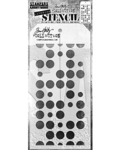 Spots Tim Holtz Layering Stencil by Stampers Anonymous, UK Stockist, Seven Hills Crafts 5 star rated for customer service, speed of delivery and value