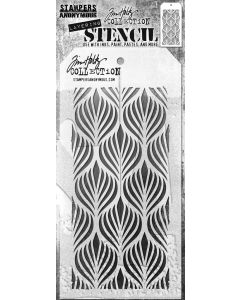 Deco Floral Tim Holtz Layering Stencil by Stampers Anonymous, UK Stockist, Seven Hills Crafts 5 star rated for customer service, speed of delivery and value