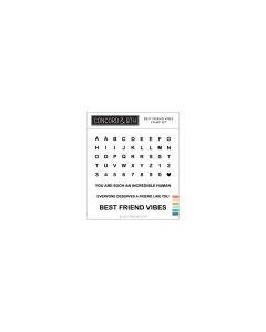 Best Friend Vibes Stamp Set, by Concord & 9th, Seven Hills Crafts 5 star rated for customer service, speed of delivery and value