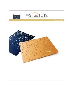 Ticker Tape Hot Foil Plate by The Greetery, Confetti Encore Collection, UK Exclusive Stockist, Seven Hills Crafts 5 star rated for customer service, speed of delivery and value