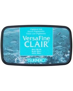 Versafine Clair Ink Pad in Bali Blue, by Tuskineko, UK Stockist, Seven Hills Crafts 5 star rated for customer service, speed of delivery and value