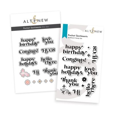 Altenew Pocket Sentiments Stamp and Die