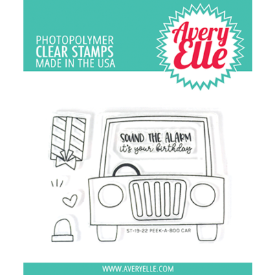 Peek-A-Boo Car Stamp