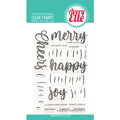 Script Layered Sentiments Die by Avery Elle for cardmaking and paper crafts.  UK Stockist, Seven Hills Crafts