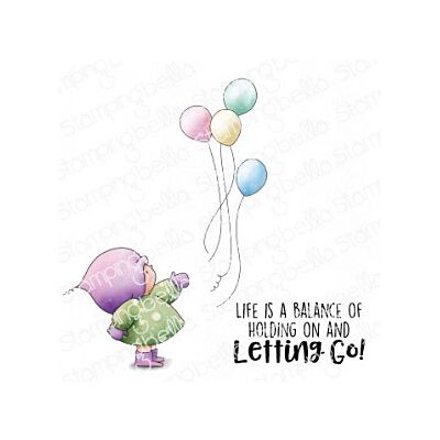 Bundle Girl With Balloons Stamp