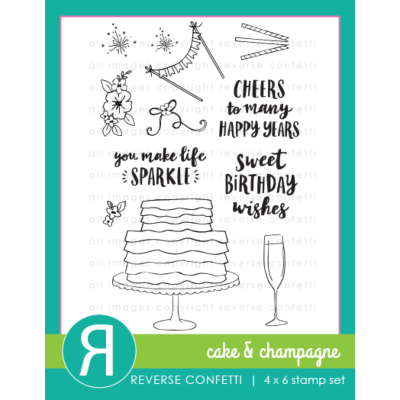 Cake & Champagne Stamp