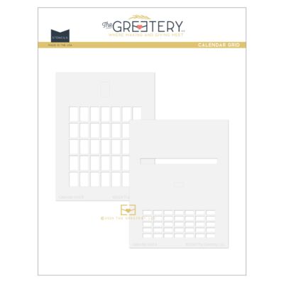 The Greetery These Are The Days Collection Calendar Grid Stencil for cardmaking and crafting