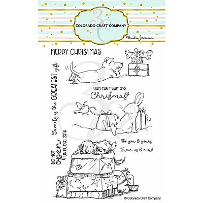 Anita Jeram Christmas Presents Stamp