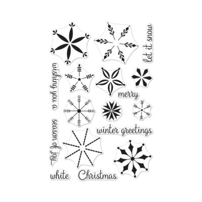 Stacking Snowflakes Stamp