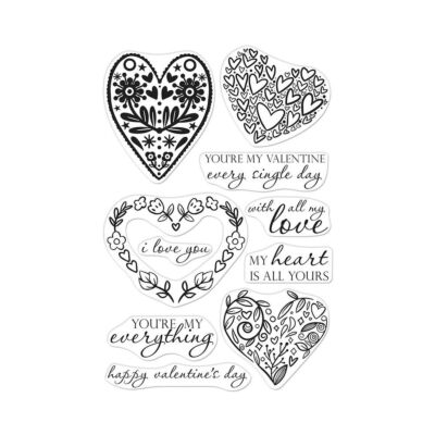 All My Love Decorative Hearts Stamp