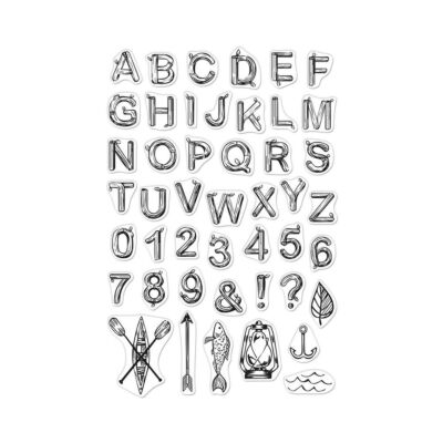 Log Letters & Numbers Stamp