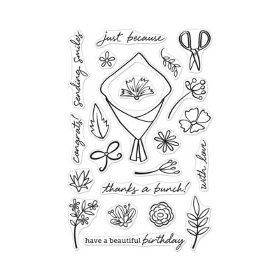 Flower Bouquet Pieces Stamp