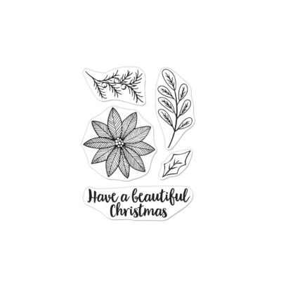 HA Poinsettia Arrangement Stamp