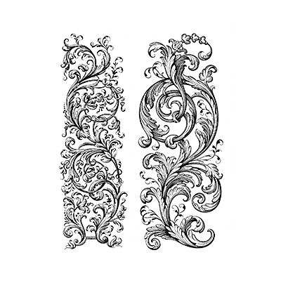 Tim Holtz Cling Mount Stamp - Baroque