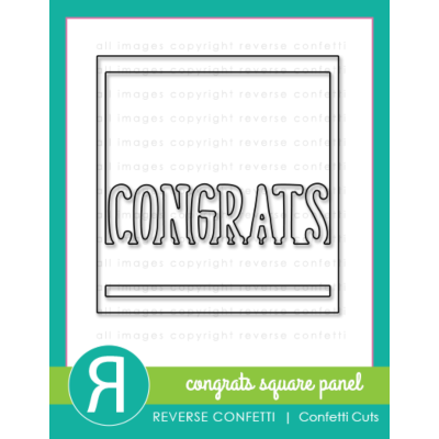 Congrats Square Panel Confetti Cuts