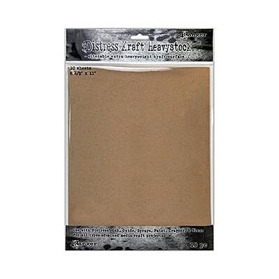 8.5x11 Distress Kraft Heavystock 10pk