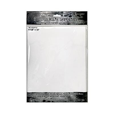 8.5x11 Distress White Heavystock 10pk