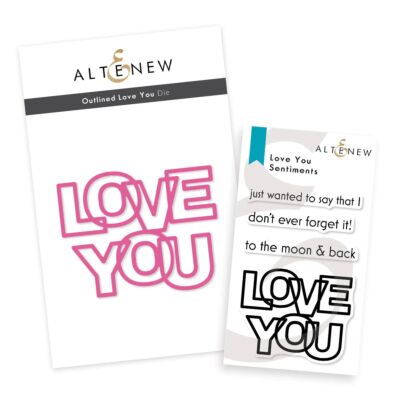 Altenew Everyday Love Sentimetns stamp and Die for cardmaking and paper crafts.  UK Stockist, Seven Hills Crafts