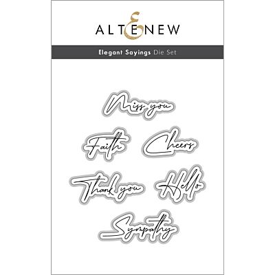 Altenew elegant sayings die for cardmaking and paper crafts.  UK Stockist, Seven Hills Crafts