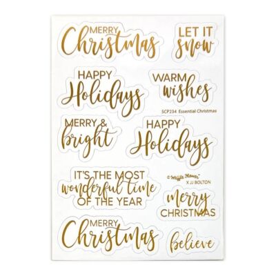 Essential Christmas Diecut Sheet - Gold Foil