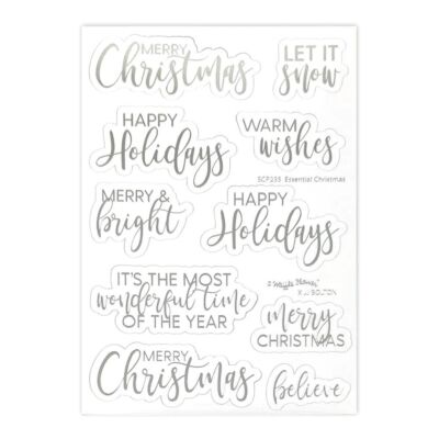 Essential Christmas Diecut Sheet - Silver Foil