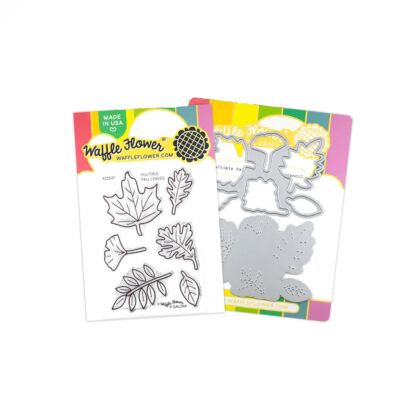 Multiple Fall Leaves Stamp, Die-n-Stencil by Waffle Flower Crafts for cardmaking and paper crafts.  UK Stockist, Seven Hills Crafts