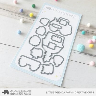 Little Agenda Farm die by Mama Elephant for cardmaking and paper crafts.  UK Stockist, Seven Hills Craft