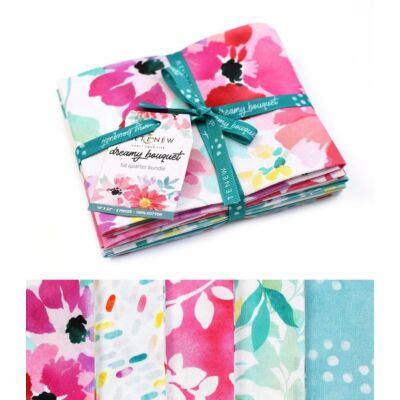 Dreamy Bouquet Fabric Fat Quarter Collection (5 pieces)