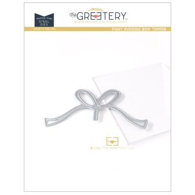 Greetery Figgy Pudding Bow Topper Die