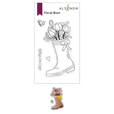 Floral Boot Mini Stamp & Die