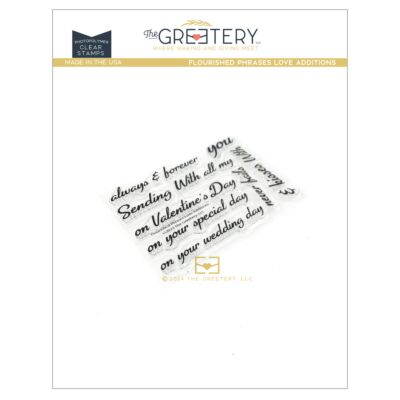 Flourished Phrases Love Die by The Greetery, Love Letters P.S. Collection, UK Exclusive Stockist, Seven Hills Crafts 5 star rated for customer service, speed of delivery and value