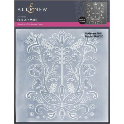 Folk Art Motif 3D Embossing Folder