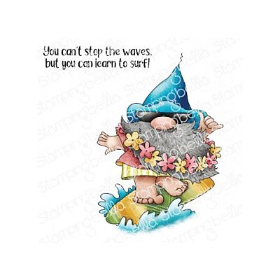 Gnome Riding the Waves Stamp