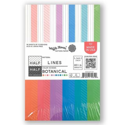 Half-Half Lines Botanical Paper Pad