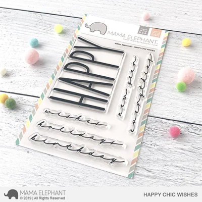 Happy Chic Wishes Stamp