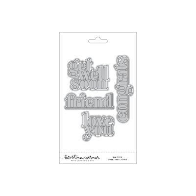 Kristina Werner Big Type Greetings 2 Die Set