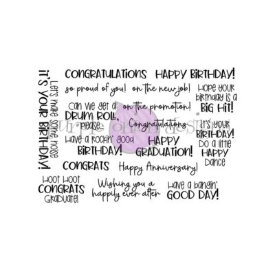 Let's Celebrate Sentiments Stamp Set