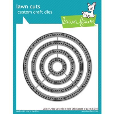 Large Cross Stitched Circle Lawn Cuts