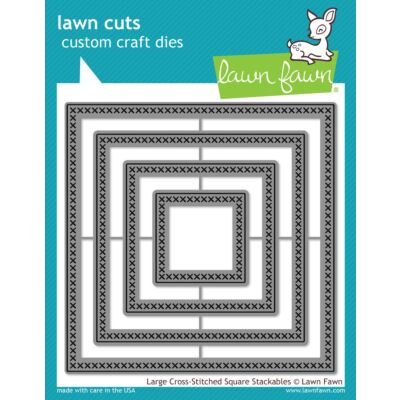 Large Cross Stitched Square Lawn Cuts