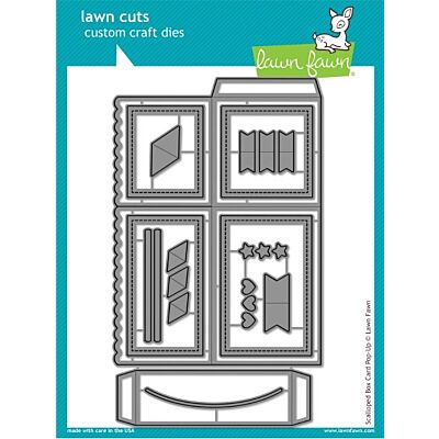 Scalloped Box Card Pop-Up Lawn Cut